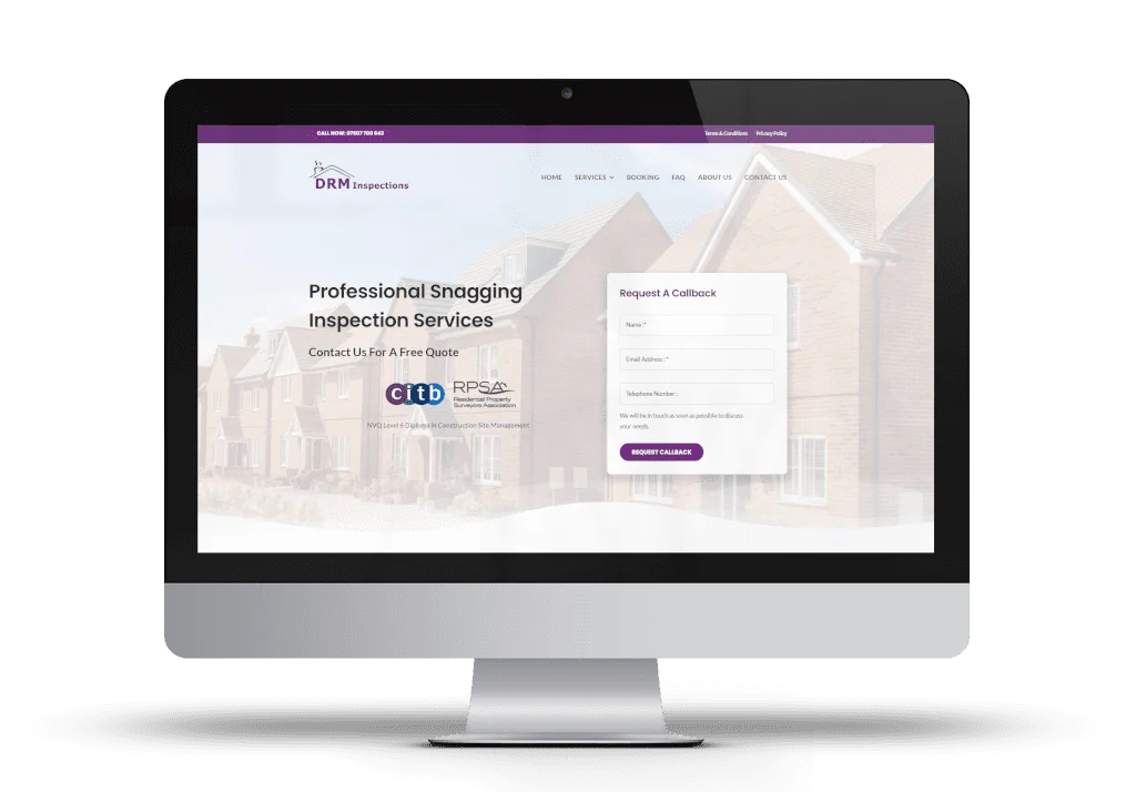 DRM Inspections Website Home Page